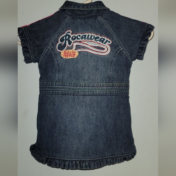 Rocawear | Dresses | Rocawear Denim Embroidered Logo Dress | Poshmark